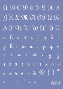Alphabet stencil DONA