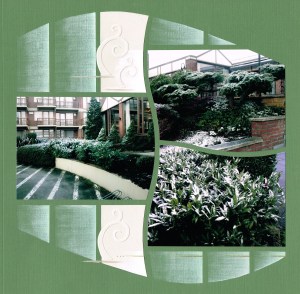 Nivelle hotel - embossed shape (scroll)  partly cut out.