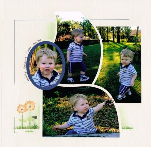 Exploring Grandma's garden.  Sydney-Madrid with Garden decoration stamps and deco stencil.